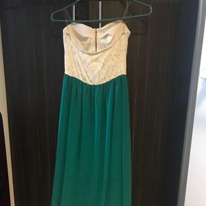 Strapless maxi dress